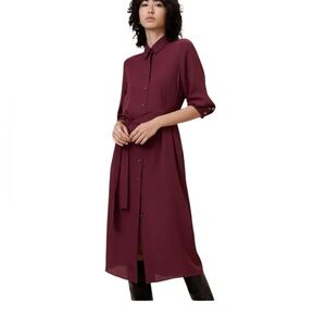 Banana Republic Deep Red Midi Dress